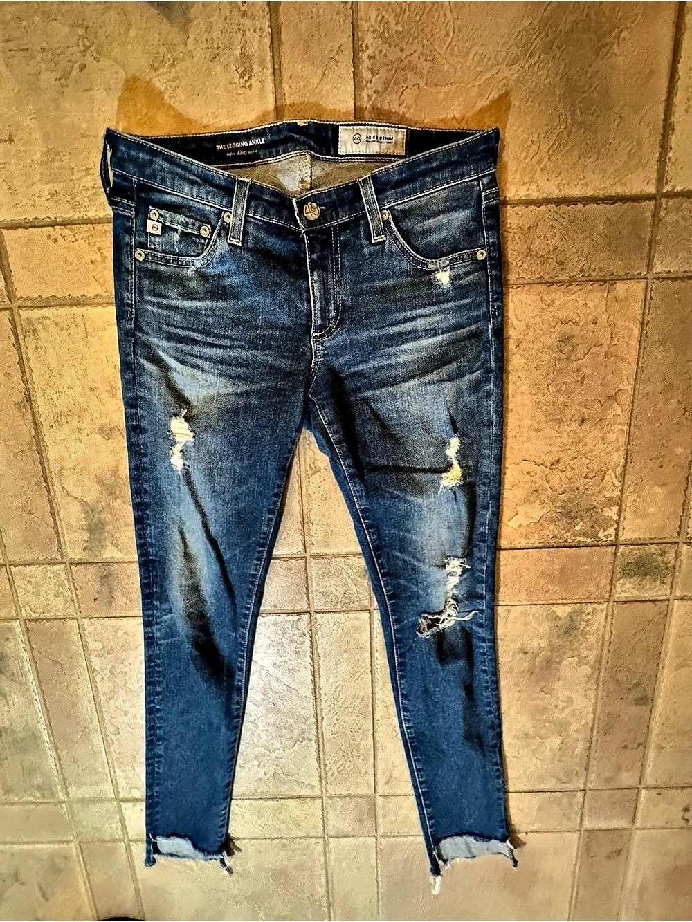AG The Legging Ankle Skinny Ankle Jeans Blue Waist 27 Good